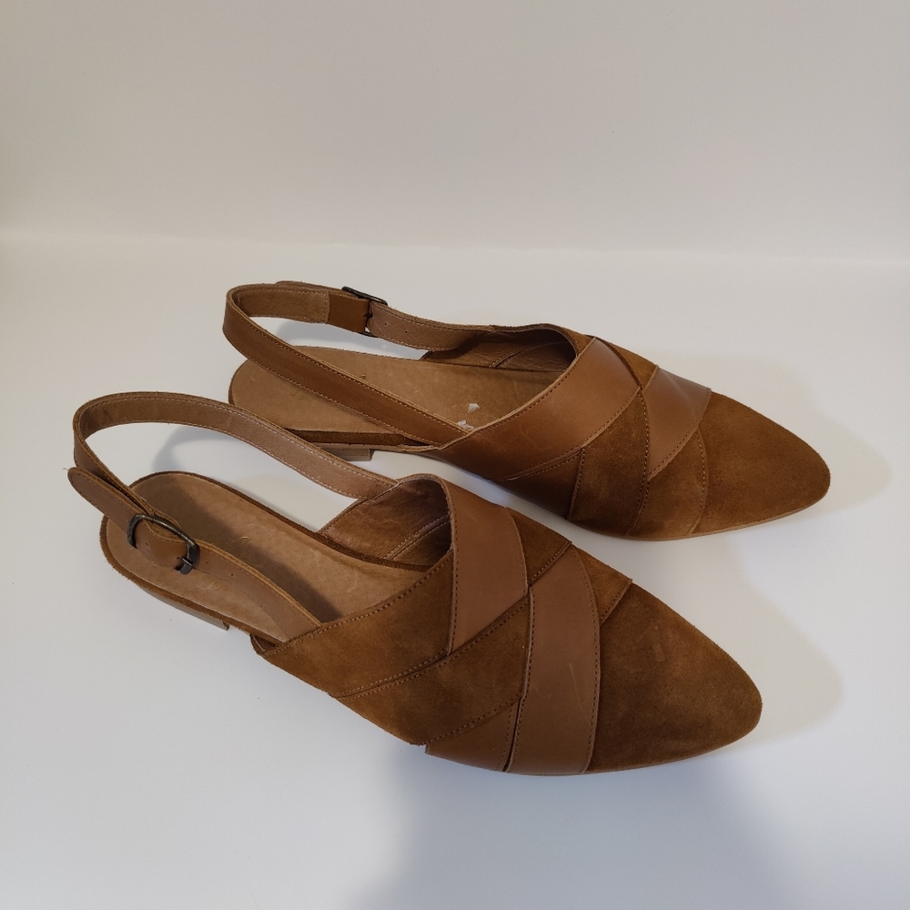 Rebels Leather and Suede Sandal in brown